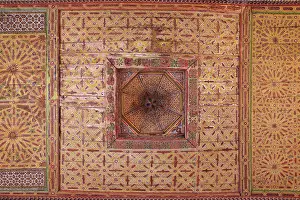Qasbah: Ceiling decoration, Kasbah Taourirt, Morocco