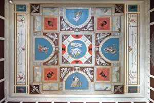 Worlitz: Ceiling in the fireplace room of the Villa