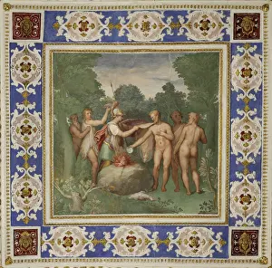 Barozzi: Ceiling fresco, Room of the Woolmakers, Villa