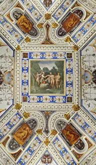 Barozzi: Ceiling fresco, Room of the Woolmakers, Villa