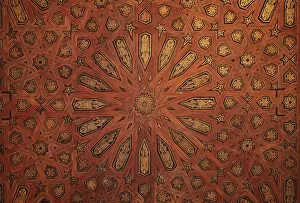Comares: Ceiling, Gilded Room, Alhambra, Granada, Andalusia, Spain