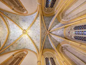Vault: Ceiling, High chapel, Palace of the Kings of Majorca, Perpignan