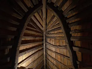 Manoir: Ceiling, Musee Jacques Cartier, Rotheneuf, Bretagne, France