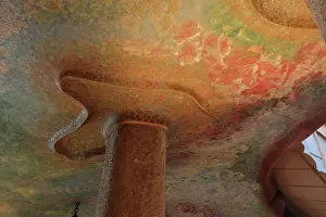 Mila: Ceiling paintings, La Pedrera, Barcelona, Catalonia, Spain
