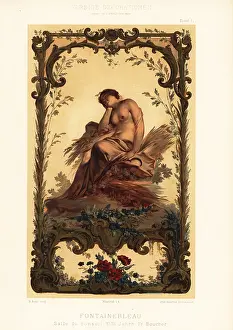 Ernst Ewald: Ceiling panel in the Palace of Fontainebleau, 18th century