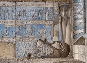 Pronaos: Ceiling Relief - Pronaos, Temple of Hathor, Dendera Complex