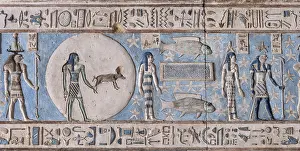 Pronaos: Ceiling Relief - Pronaos, Temple of Hathor, Dendera Complex