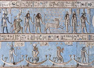 Pronaos: Ceiling Relief - Pronaos, Temple of Hathor, Dendera Complex