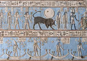 Pronaos: Ceiling Relief - Pronaos, Temple of Hathor, Dendera Complex