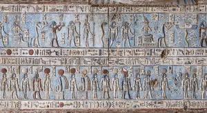 Pronaos: Ceiling Relief - Pronaos, Temple of Hathor, Dendera Complex