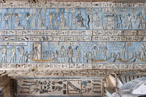 Pronaos: Ceiling Relief - Pronaos, Temple of Hathor, Dendera Complex