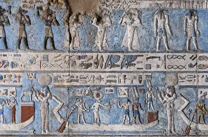 Jackal: Ceiling Relief - Pronaos, Temple of Hathor, Dendera Complex