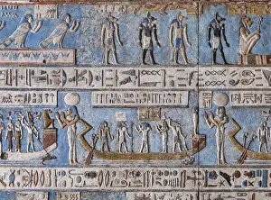 Pronaos: Ceiling Relief - Pronaos, Temple of Hathor, Dendera Complex