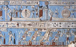 Pronaos: Ceiling Relief - Pronaos, Temple of Hathor, Dendera Complex