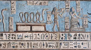 Pronaos: Ceiling Relief - Pronaos, Temple of Hathor, Dendera Complex