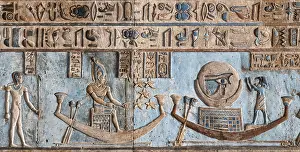 Pronaos: Ceiling Relief - Pronaos, Temple of Hathor, Dendera Complex
