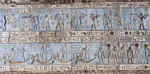 Pronaos: Ceiling Relief - Pronaos, Temple of Hathor, Dendera Complex