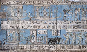 Jackal: Ceiling Relief - Pronaos, Temple of Hathor, Dendera Complex