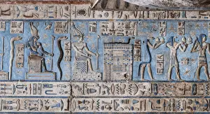 Pronaos: Ceiling Relief - Pronaos, Temple of Hathor, Dendera Complex