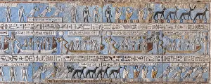 Pronaos: Ceiling Relief - Pronaos, Temple of Hathor, Dendera Complex