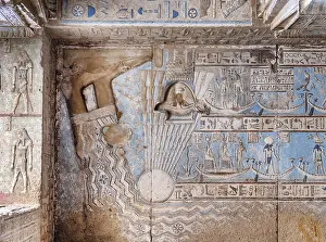 Pronaos: Ceiling Relief - Pronaos, Temple of Hathor, Dendera Complex
