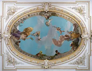 Beranger: Ceiling, Salle des Actes, Chateau de Valrose, Nice, France