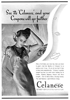 Nightwear: Celanese fabric advert, 1941