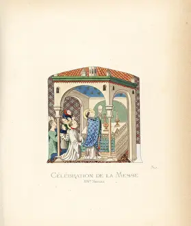 Mercuri: Celebrating a mass, 14th century