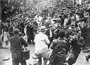 Cochet: Celebrating the winner of the Davis Cup