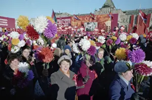 Demonstrators: Celebration of the 61st anniversary of the Great