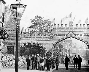 Crawshawbooth: A celebration arch, Crawshawbooth, Rossendale, early 1900s