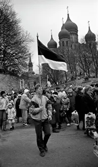 Estonia: Celebration of Independence Day in Estonia, 1990