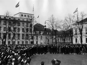 Saarland: celebration of the Saar in front of the Reich Chancellery