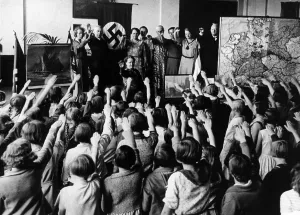 Graduation: Celebration in the Volksschule - elementary school, 1934