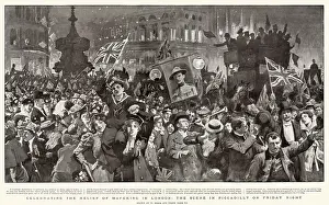 Revellers: Celebrations in Trafalgar Square after Relief of Mafeking