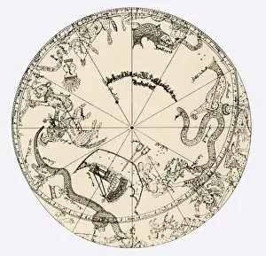 Hemisphere: Celestial Globe Illustration
