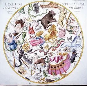 Celestial Hemisphere Map of Constellations