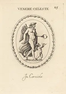 Amor: Celestial Venus: winged figure of the goddess of love