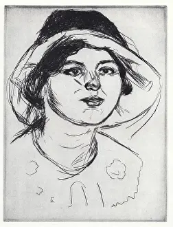 Celine: Celine with Hat, by Edvard Munch