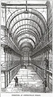Pentonville: Cell wing at Pentonville Prison