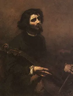 Cello: Cellist, by Courbet