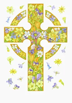 Cowslip: Celtic cross of spring flowers