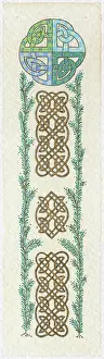Bookmark: Celtic design in gold and green ? bookmark