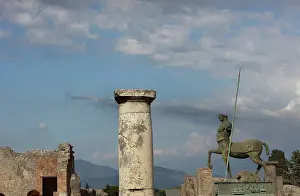 Mitoraj: Centaur statue by Mitoraj, Forum, Pompeii, Campania, Italy