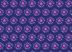 Tess Hines Designs: Centaurea montana repeating pattern