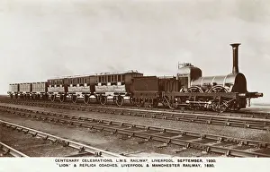 Centenary celebrations with replica train, Liverpool
