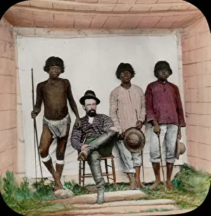 Amerindian: Central America - Gold Mining - Lantern Slide series