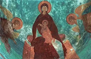 1490: Central apse murals at Cathedral of Nativity of