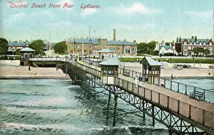 Bland: Central Beach from Pier, Lytham, Lancashire
