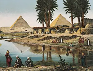 Qahirah: Central detail. Litography